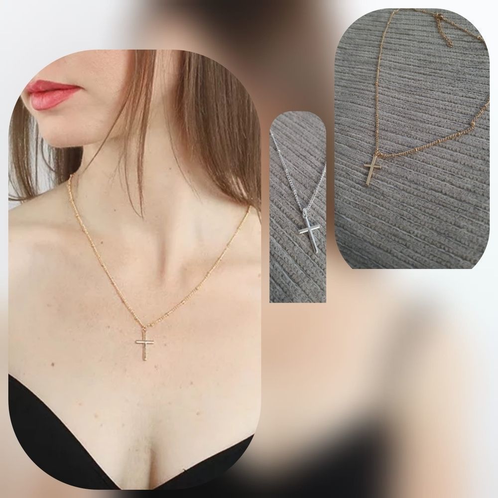 2021 Fashion Cross Necklace Couple Necklaces Gold